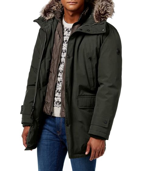 michael kors parka men.